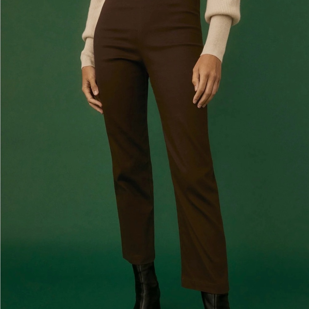 Reformation Marlon Women's High-Rise Straight-Leg Pants - chocolate Brown